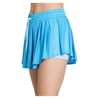 Women's High Waist All That Shimmers 13.5 Inch Tennis Skort-Apparel-Lucky In Love-CB760-24B447-2-Tennis Express