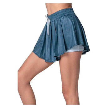 Women`s High Waist All That Shimmers Tennis Skort Midnight-Apparel-Lucky In Love-CB760-86D401-3-Tennis Express