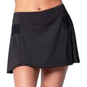 Women's Team Feelin' Young Pleat Tennis Skort-Apparel-Lucky In Love-CB765-100-Tennis Express