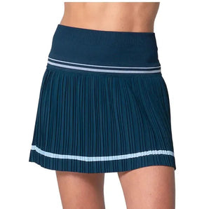 Women's Motion Pleated Tennis Skort Midnight-Apparel-Lucky In Love-CB794-401B-Tennis Express