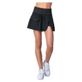Women's Cargo Pocket Wrap 14 Inch Tennis Skort, Lucky In Love, Tennis Express, CB801-5