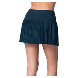Women's Racer Rib Pleated Tennis Skort Midnight-Apparel-Lucky In Love-CB807-401F25-1-Tennis Express