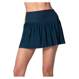 Women's Racer Rib Pleated Tennis Skort Midnight-Apparel-Lucky In Love-CB807-401F25-Tennis Express