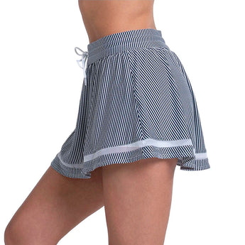 Women's High Waist Seersucker Tennis Skort,Apparel,Lucky In Love,,,Tennis Express,CB822-401-3