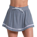 Women's High Waist Seersucker Tennis Skort,Apparel,Lucky In Love,401 Midnight,XS,Tennis Express,CB822-401