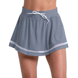 Women's High Waist Seersucker Tennis Skort Midnight,Apparel,Lucky In Love,Midnight,XS,Tennis Express,CB822-401F26_1
