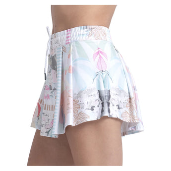 Women's High Waist Riviera Breeze Tennis Skort White-Apparel-Lucky In Love-, [current_file_name-Tennis Express