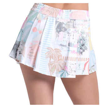 Women's High Waist Riviera Breeze Tennis Skort White-Apparel-Lucky In Love-, [current_file_name-Tennis Express