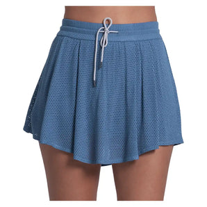 Women's High Waist Lucky Break 13.5 Inch Tennis Skort,Apparel,Lucky In Love,445 Steel Blue,XS,Tennis Express,CB839-F26-445-3