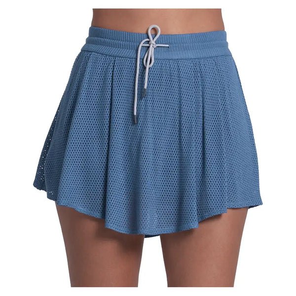 Women's High Waist Lucky Break 13.5 Inch Tennis Skort,Apparel,Lucky In Love,445 Steel Blue,XS,Tennis Express,CB839-F26-445-3