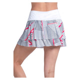 Women's Geo Glow Pleated Tennis Skort White-Apparel-Lucky In Love-CB843-31F110-2-Tennis Express
