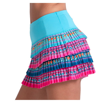 Women's Tiny Garden Pleated Tennis Skort Multicolor-Apparel-Lucky In Love-CB846-13G955S26-1-Tennis Express
