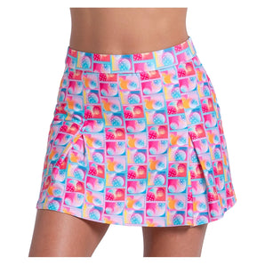 Women's Pickleball Skort Multicolor,Apparel,Lucky In Love,11G955 Bubble Pop,XS,Tennis Express,CB851-11G955