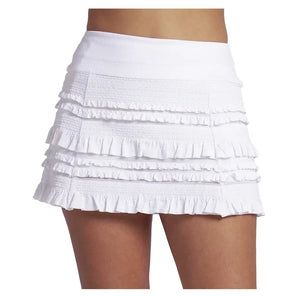 Women's Sporty Frill 13 Inch Tennis Skort,Apparel,Lucky In Love,110 White,XS,Tennis Express,CB857-110-3