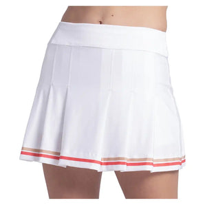Women's Legacy Lines 14 Inch Pleat Skort White,Apparel,Lucky In Love,White,XS,Tennis Express,CB862-84G110-3