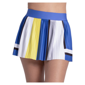 Women's Bold Statement 14 Inch Pleated Tennis Skort Parisian Blue, Lucky In Love, Parisian Blue, Tennis Express, CB864-35H434-PARISIAN-BLUE-1