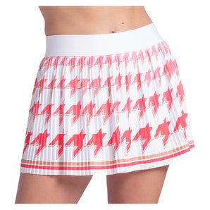 Women's Legacy Ombre 13 Inch Pleated Skort White and Flame,Apparel,Lucky In Love,White/Flame,XS,Tennis Express,CB864-83G110-3