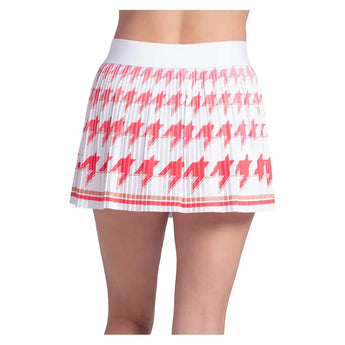Women's Legacy Ombre 13 Inch Pleated Skort White and Flame,Apparel,Lucky In Love,,,Tennis Express,CB864-83G110-4