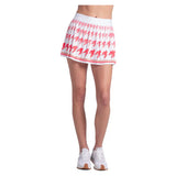 Women's Legacy Ombre 13 Inch Pleated Skort White and Flame,Apparel,Lucky In Love,,,Tennis Express,CB864-83G110-5