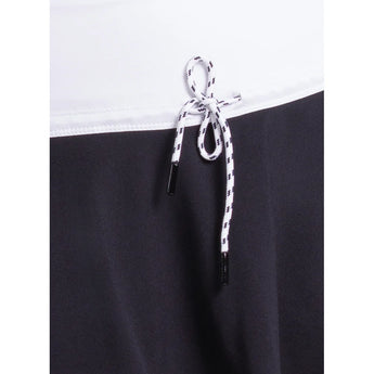 Women's Hip Tie Lace 13 Inch Tennis Skort Black and White, Lucky In Love, Tennis Express, CB865-121-5
