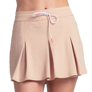 Women's Wimbley 14 Inch Pleat Skort Camel,Apparel,Lucky In Love,Camel,XS,Tennis Express,CB866-240-3