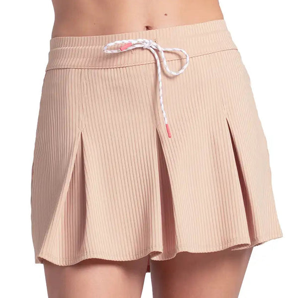 Women's Wimbley 14 Inch Pleat Skort Camel,Apparel,Lucky In Love,Camel,XS,Tennis Express,CB866-240-3