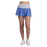 Women's Rib Line 13 Inch Flounce Tennis Skort Parisian Blue, Lucky In Love, Tennis Express, CB871-434-3