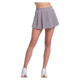 Women's High Waist Rib Sport Cord 13 Inch Tennis Skort White and Black, Lucky In Love, Tennis Express, CB874-121-3