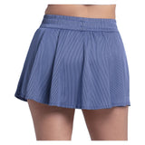 Women's High Waist Rib Sport Cord 13 Inch Tennis Skort Parisian Blue, Lucky In Love, Tennis Express, CB874-434-1