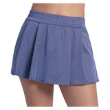 Women's High Waist Rib Sport Cord 13 Inch Tennis Skort Parisian Blue, Lucky In Love, Parisian Blue, Tennis Express, CB874-434-PARISIAN-BLUE-1