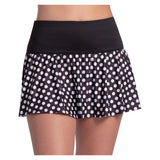 Women's Spot On Flounce 13 Inch Tennis Skort Black, Lucky In Love, Black, Tennis Express, CB877-07H001-BLACK-1