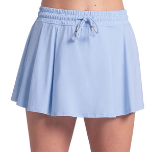 Women's High Waist Pima Tennis Skort,Apparel,Lucky In Love,428 Crystal Blue,XS,Tennis Express,CB878-428-1