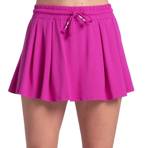 Women's High Waist Pima Tennis Skort,Apparel,Lucky In Love,676 Bright Rose,XS,Tennis Express,CB878-676