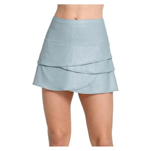 Women's All That Shimmers Scallop 14 Inch Tennis Skort Heather Grey-Apparel-Lucky In Love-CB993-Z50080-Tennis Express