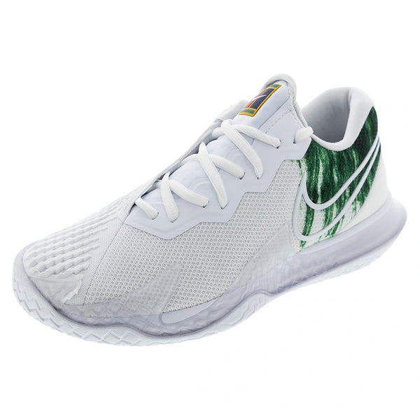 Men's Vapor Cage 4 Tennis Shoes White and Clover