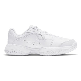 Juniors' Court Lite 2 Tennis Shoes White and Metallic Silver-Footwear-Nike-CD0440-105_2-Tennis Express
