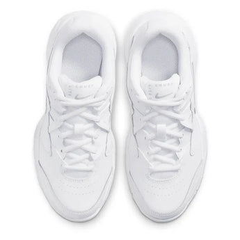 Juniors' Court Lite 2 Tennis Shoes White and Metallic Silver-Footwear-Nike-CD0440-105_3-Tennis Express