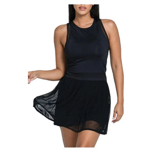 Women's Next Level Tennis Dress Black-Apparel-Lucky In Love-CD29-001B-Tennis Express