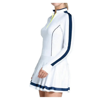 Women's Fast Motion Long Sleeve Tennis Dress Midnight-Apparel-Lucky In Love-CD34-01C401B-2-2-[Sku]-Tennis Express