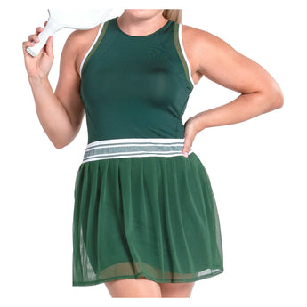 Women's Level Up Tennis Dress Team Green, Lucky In Love, Tennis Express, CD38-48E300-4