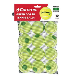 78 Green Dot Tournament Ball 12pk-Balls-Gamma-CGD7810-Tennis Express