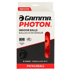 Photon Indoor Pickleballs Red 6-Pack-Balls-Gamma-CGIP611-1-Tennis Express