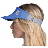 Women's Lucky Logo Stretch Tennis Visor Parisian Blue, Lucky In Love, Parisian Blue, Tennis Express, CH011-434-PARISIAN-BLUE-2