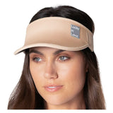 Women's Lucky Logo Stretch Visor,Apparel,Lucky In Love,240 Camel,One Size,Tennis Express,CH011-F26-240-1