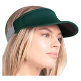 Women's Lucky Tech Stretch Tennis Visor Team Green, Lucky In Love, Team Green, Tennis Express, CH014-300-TEAM-GREEN-1