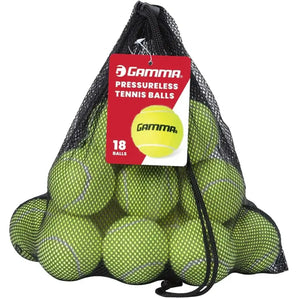 Pressureless Tennis Balls 18pk-Balls-Gamma-CPLTB-18PK-Yellow-Tennis Express