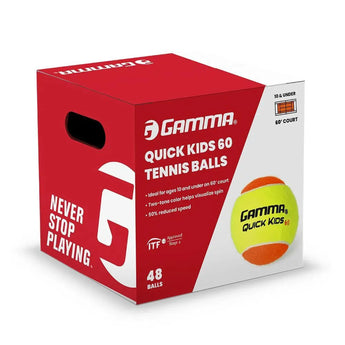 Quick Kids 60 Tennis Balls 48pk-Balls-Gamma-CQK6011-Tennis Express