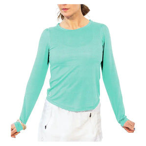 Women's Crew Long Sleeve Tennis Top Mint-Apparel-Bubble-, [current_file_name-Tennis Express