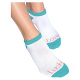 Women's Making Waves Low Cut Tennis Socks Scuba,Socks,Lucky In Love,Scuba,One Size,Tennis Express,CS07-484-1
