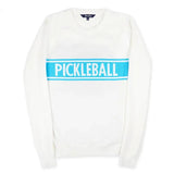 Women's Club Sport Pickleball Sweater White and Light Blue-Apparel-Ame and Lulu-CSS-P-S25-Tennis Express